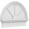 Ekena Millwork Half Round 3 Spoke Architectural Grade PVC Combination Pediment, 28"W x 20-3/4"H x 2-3/4"P PEDPC028X210HRO03 - alternate 1